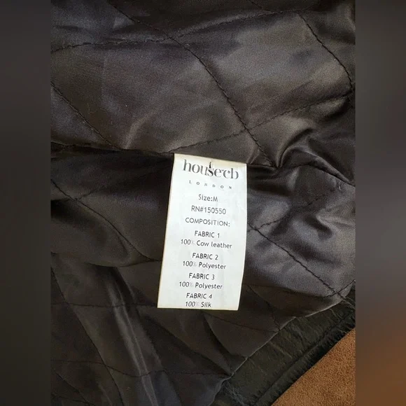 House of CB ‘Lumia’ Black Leather Jacket size Medium - Picture 16 of 17